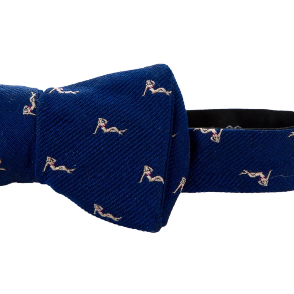 RAG & BONE Embroidered Silk Bow Tie